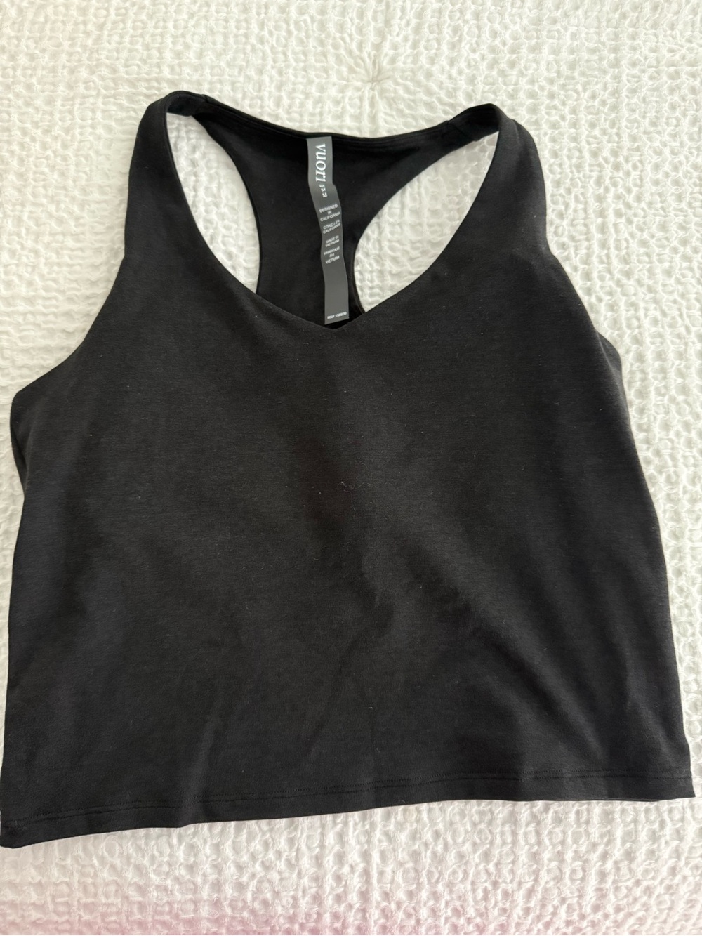 Vuori Halo 2.0 tank Black Racerback Tank Top - Picture 2 of 5